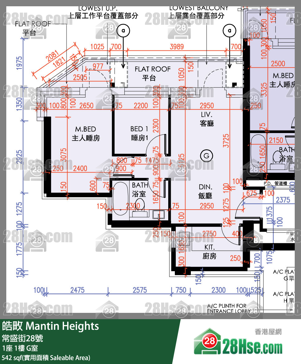 皓畋 1座 1樓 G室 平面圖