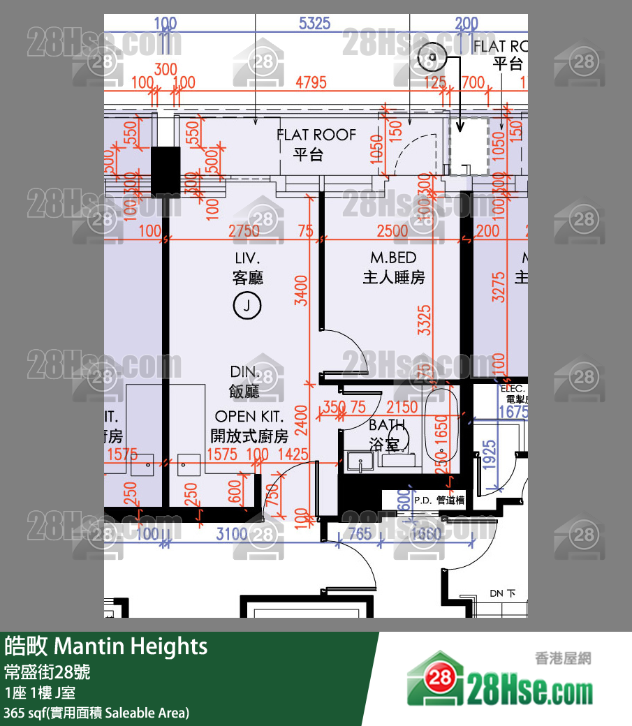 皓畋 1座 1樓 J室 平面圖