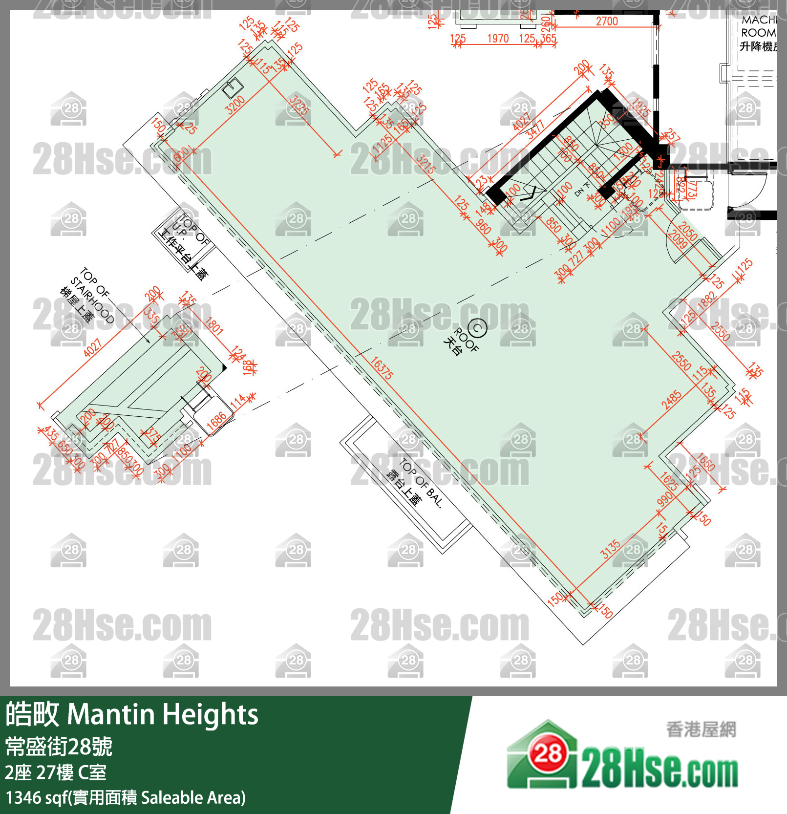 皓畋 2座 27楼 C室 平面图