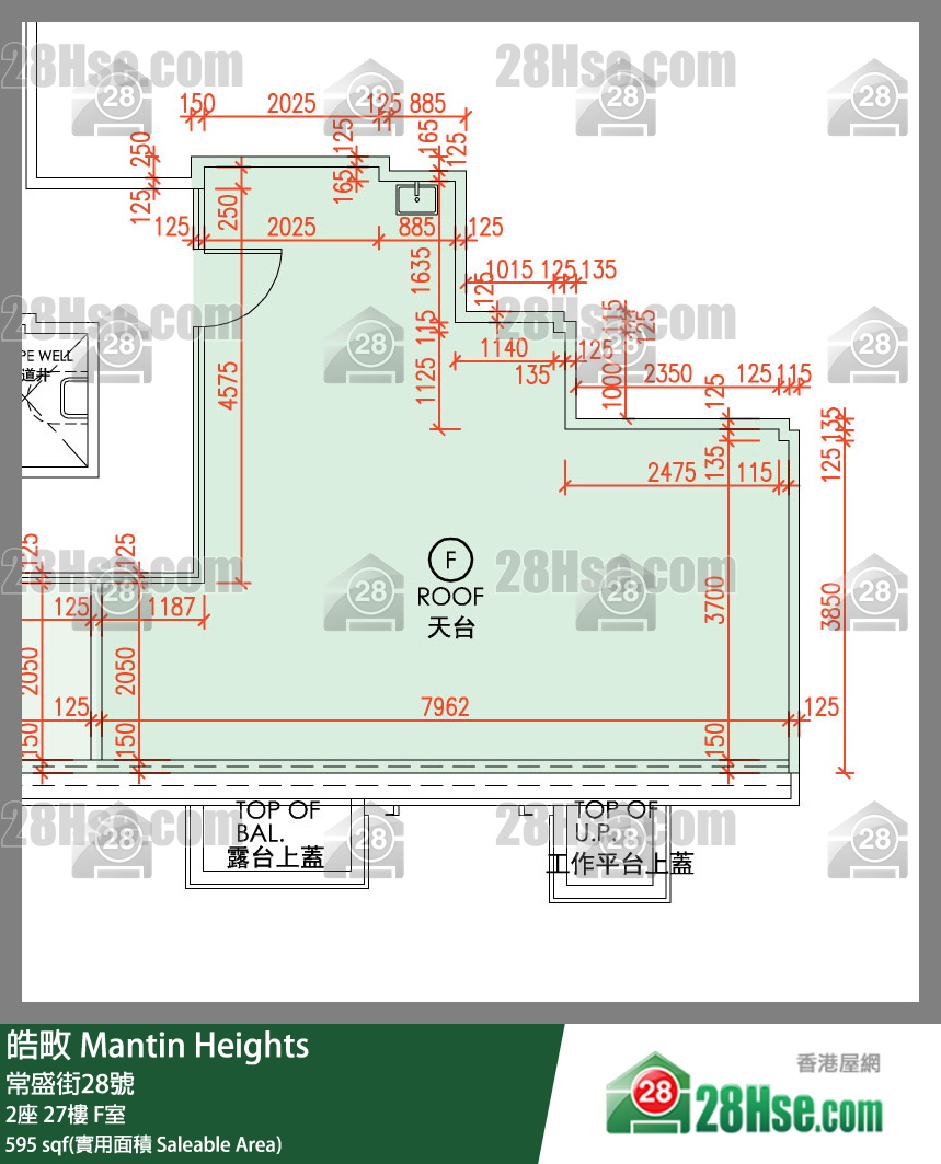 皓畋 2座 27樓 F室 平面圖