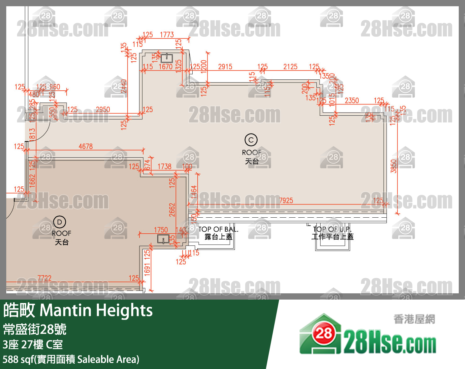 皓畋 3座 27樓 C室 平面圖