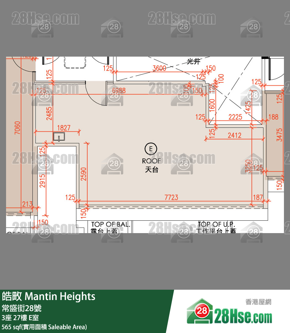 皓畋 3座 27樓 E室 平面圖