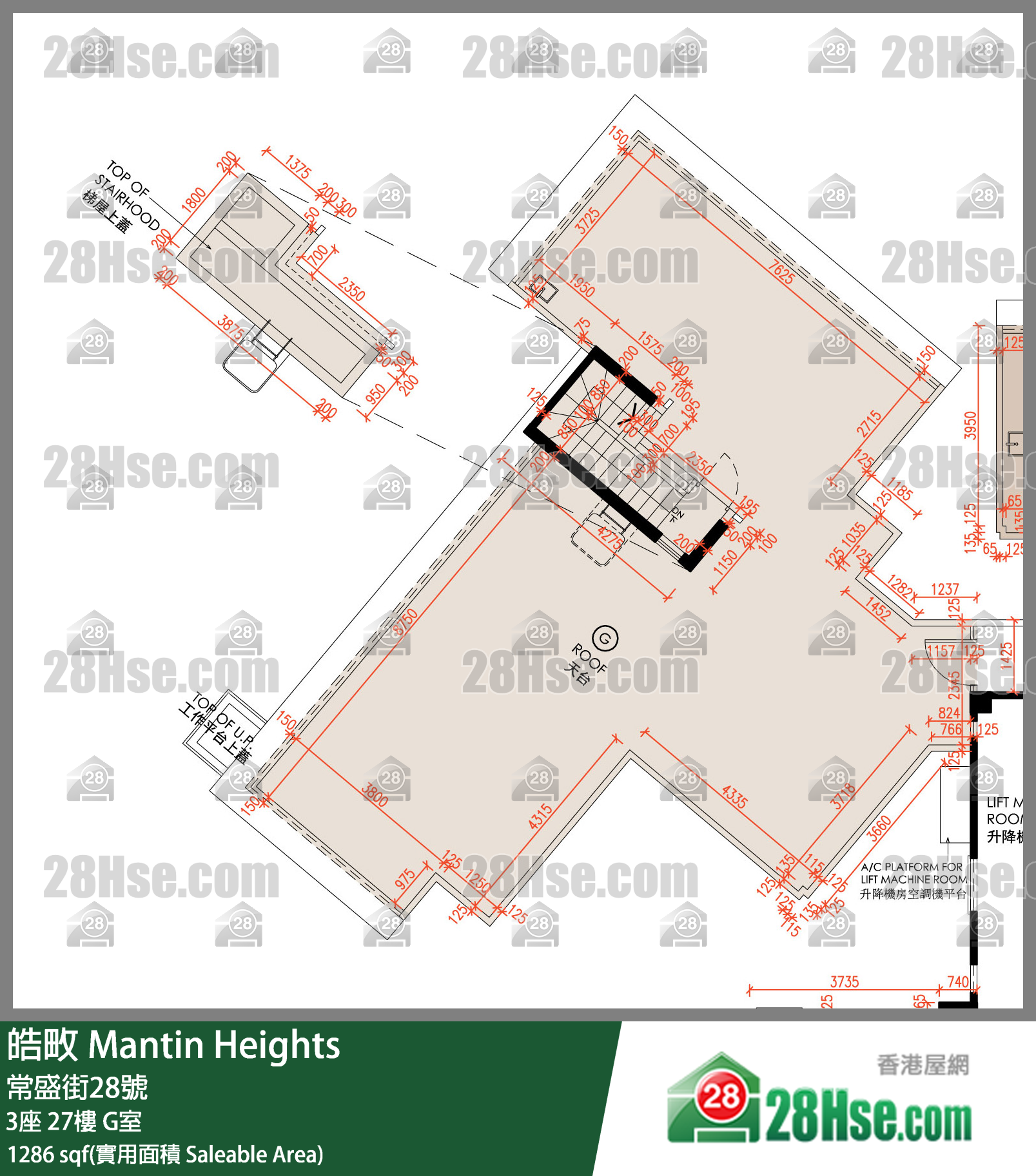 皓畋 3座 27樓 G室 平面圖