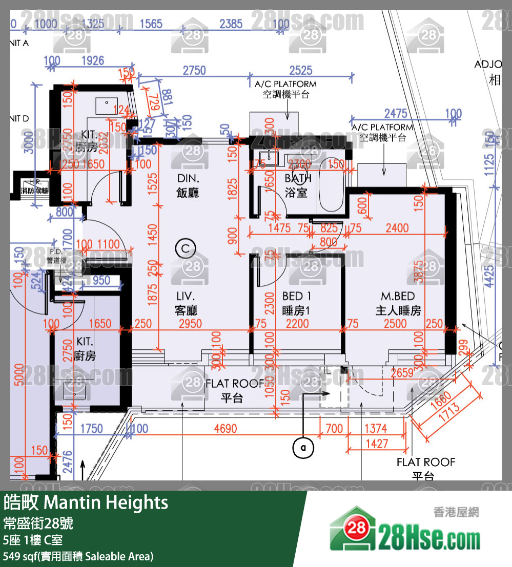 皓畋 5座1樓 C室 平面圖