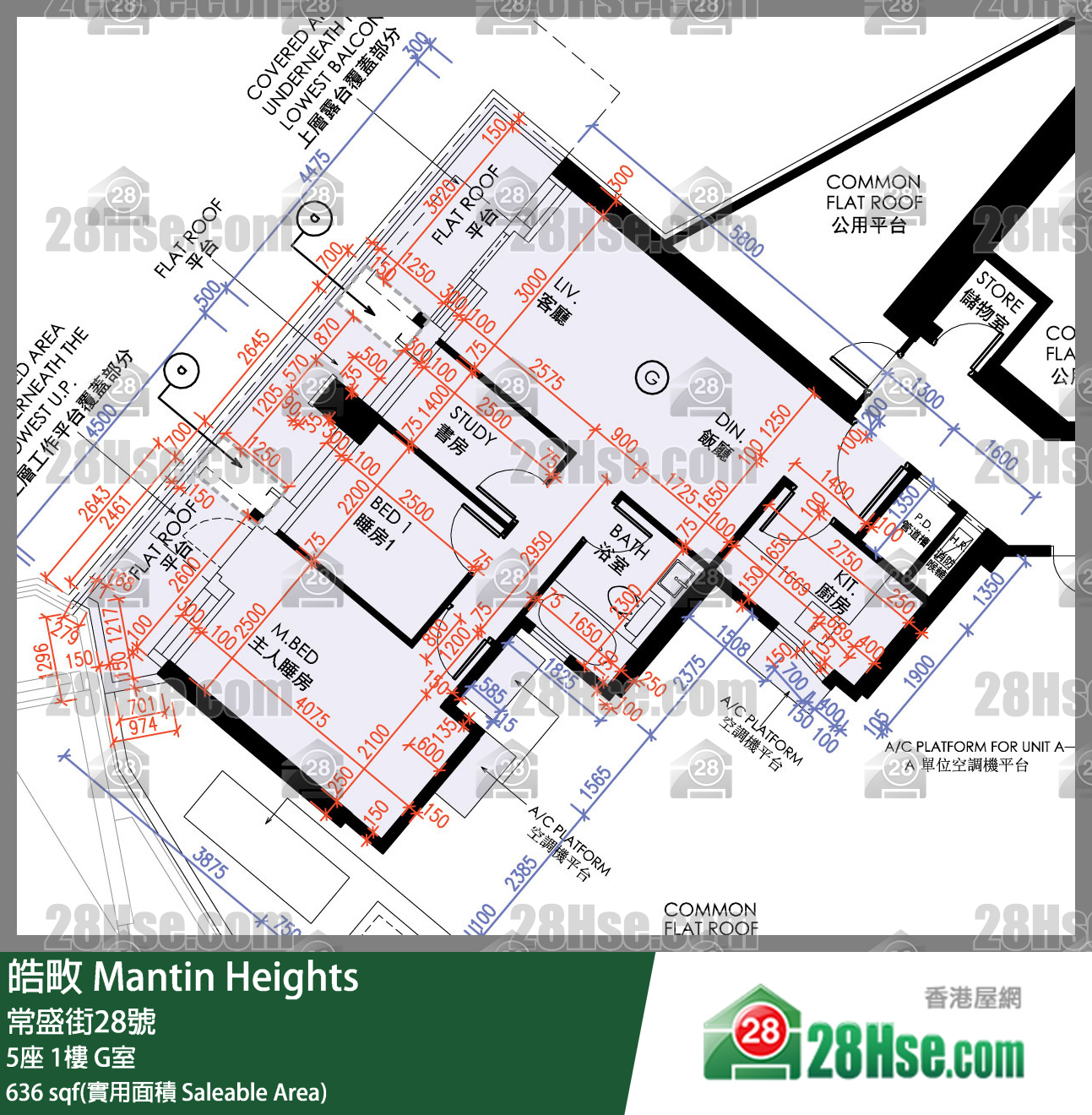皓畋 5座1樓 G室 平面圖