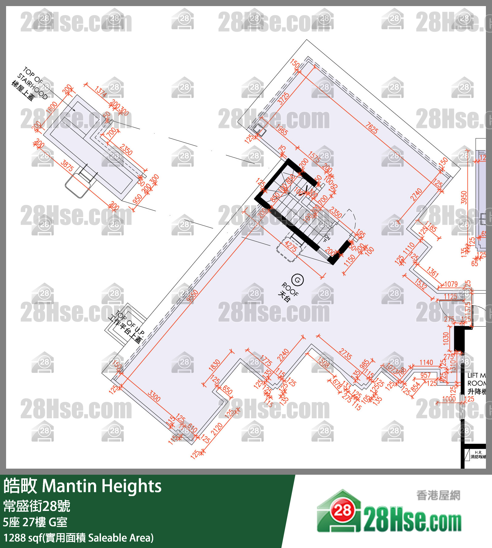 皓畋 5座 27樓 G室 平面圖