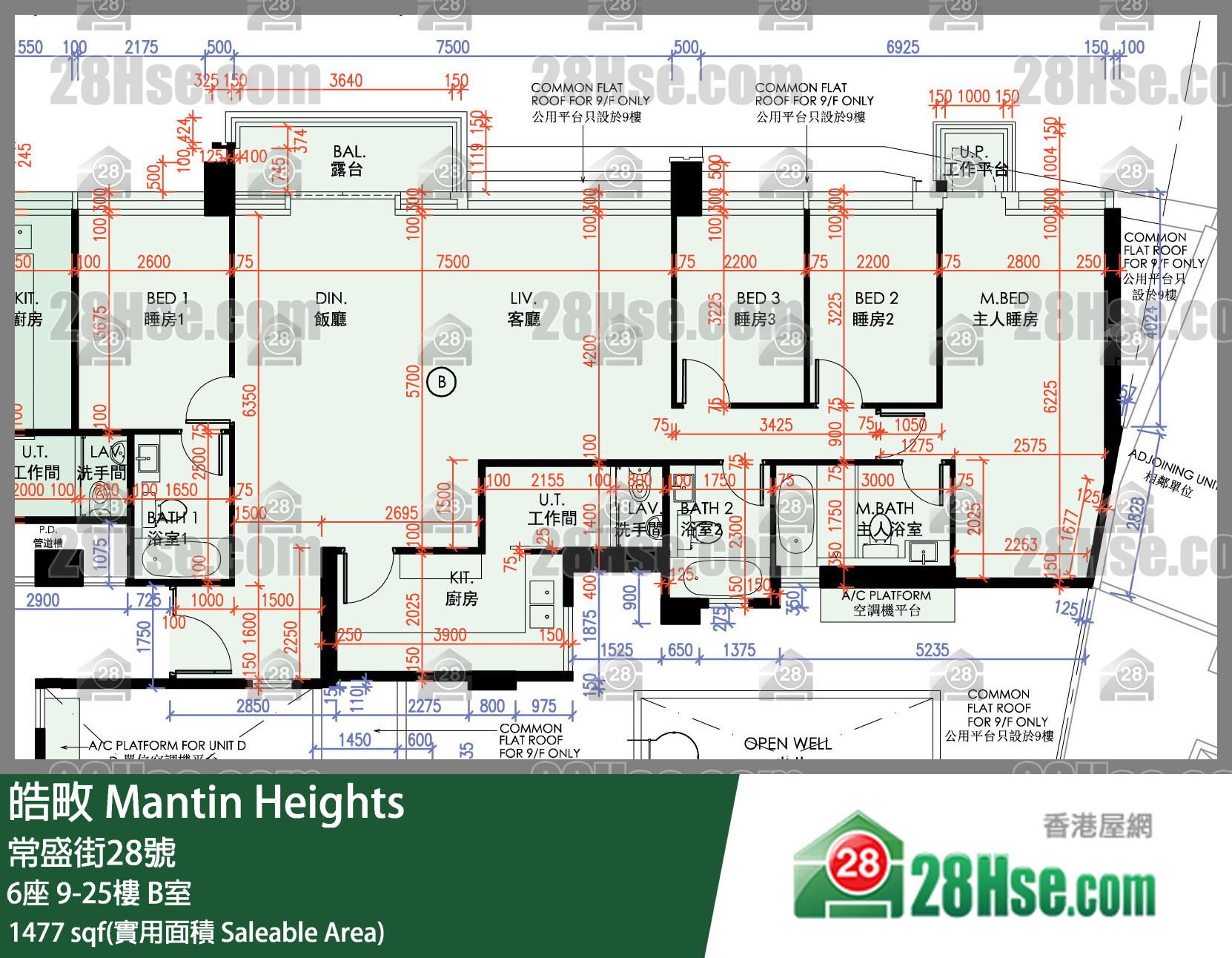 Mantin Heights Unit FloorPlan (Provided by 28Hse)