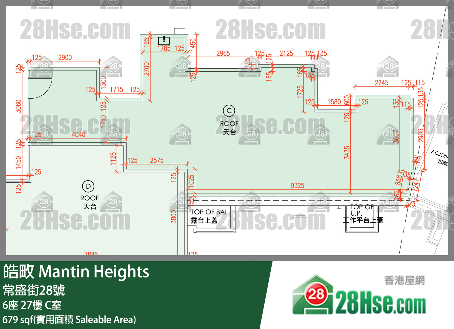 皓畋 6座 27樓 C室 平面圖