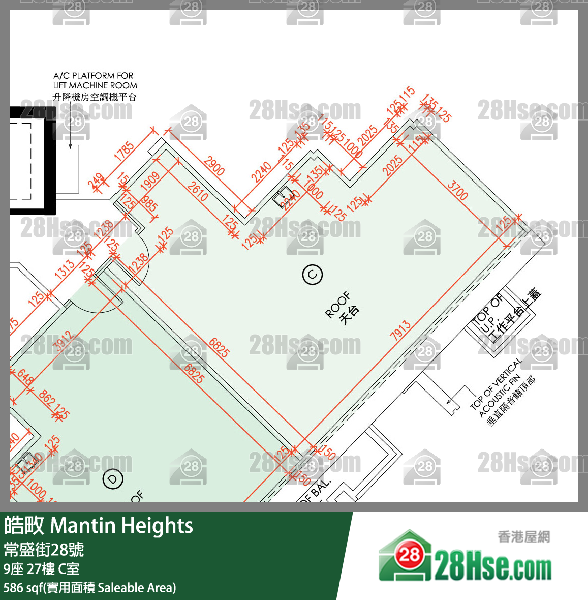 皓畋 9座27樓 C室 平面圖