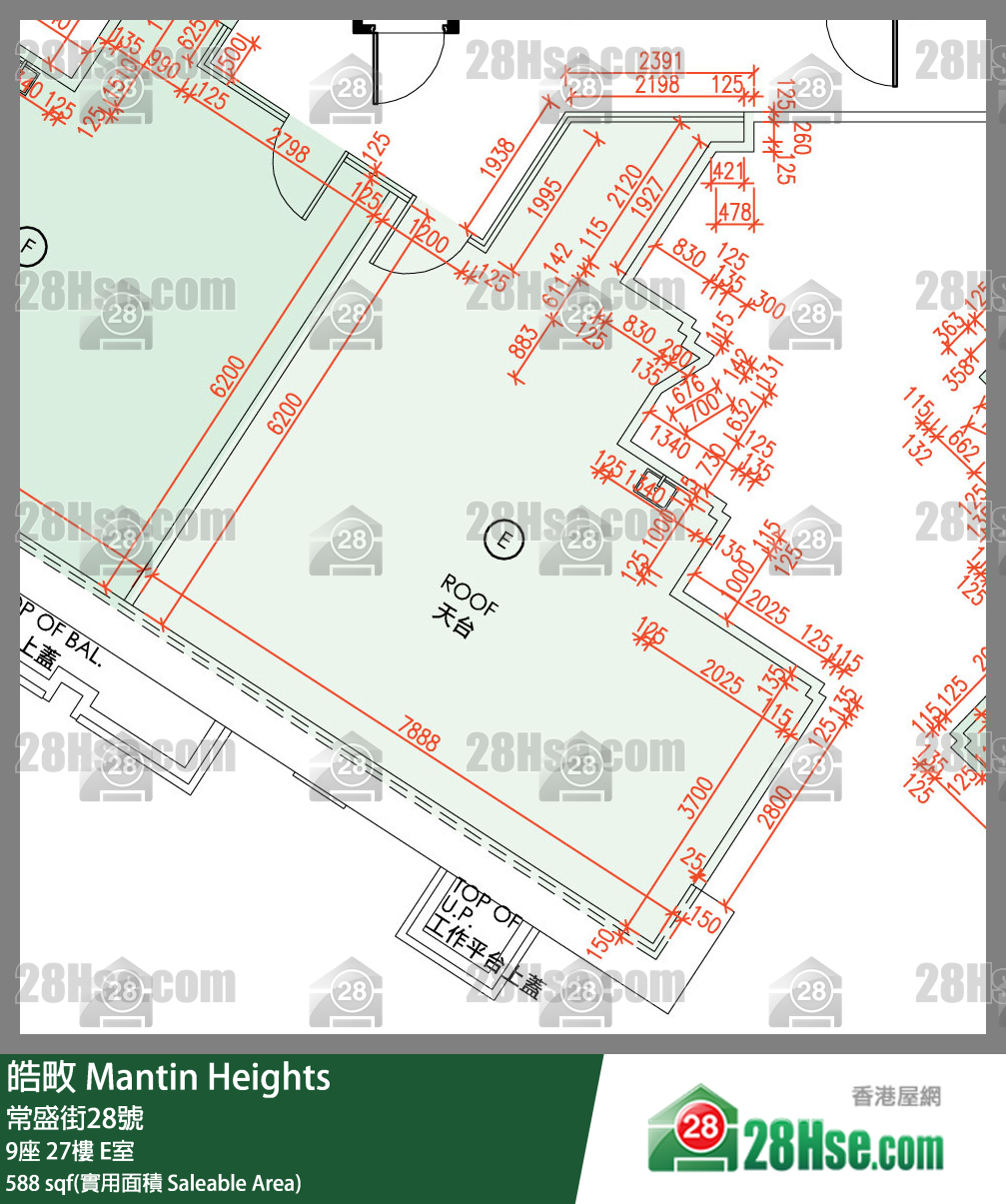 皓畋 9座27樓 E室 平面圖