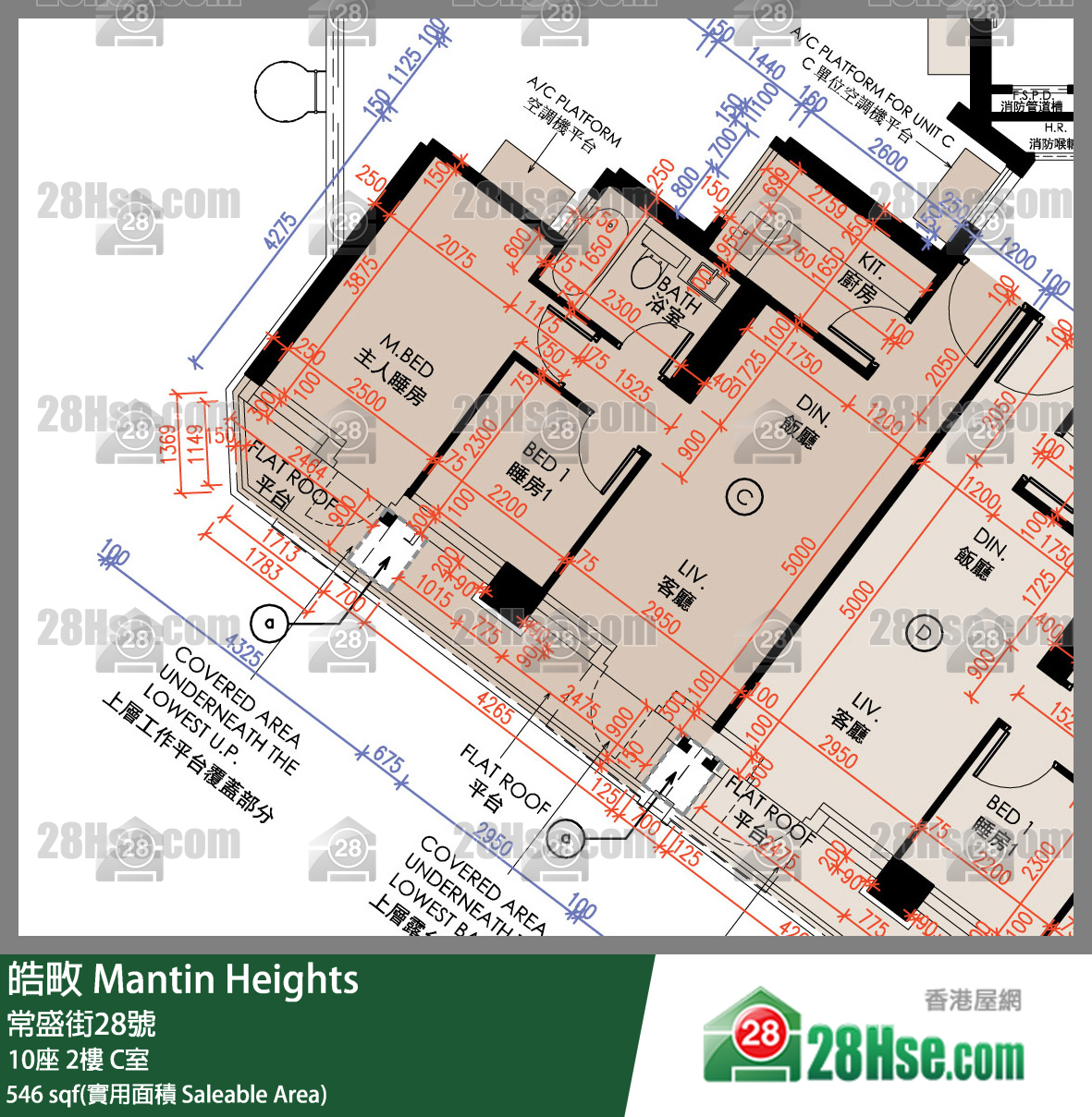 皓畋 10座2樓 C室 平面圖