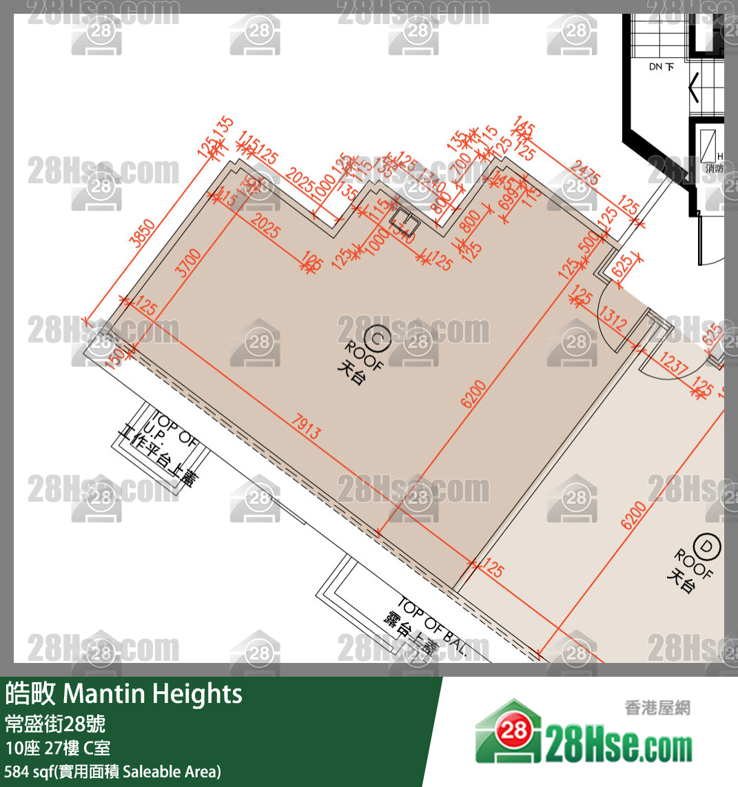 皓畋 10座 27樓 C室 平面圖