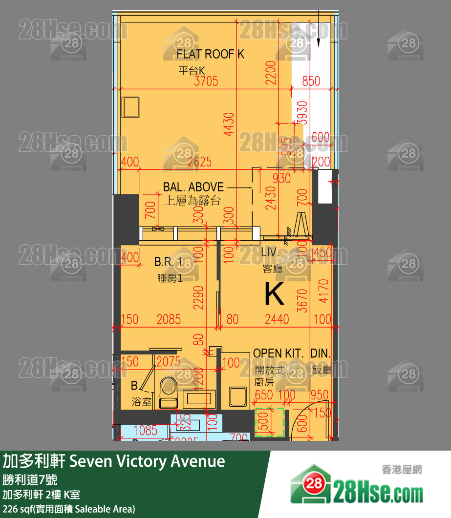 加多利轩 单位平面图(由 28Hse 提供)