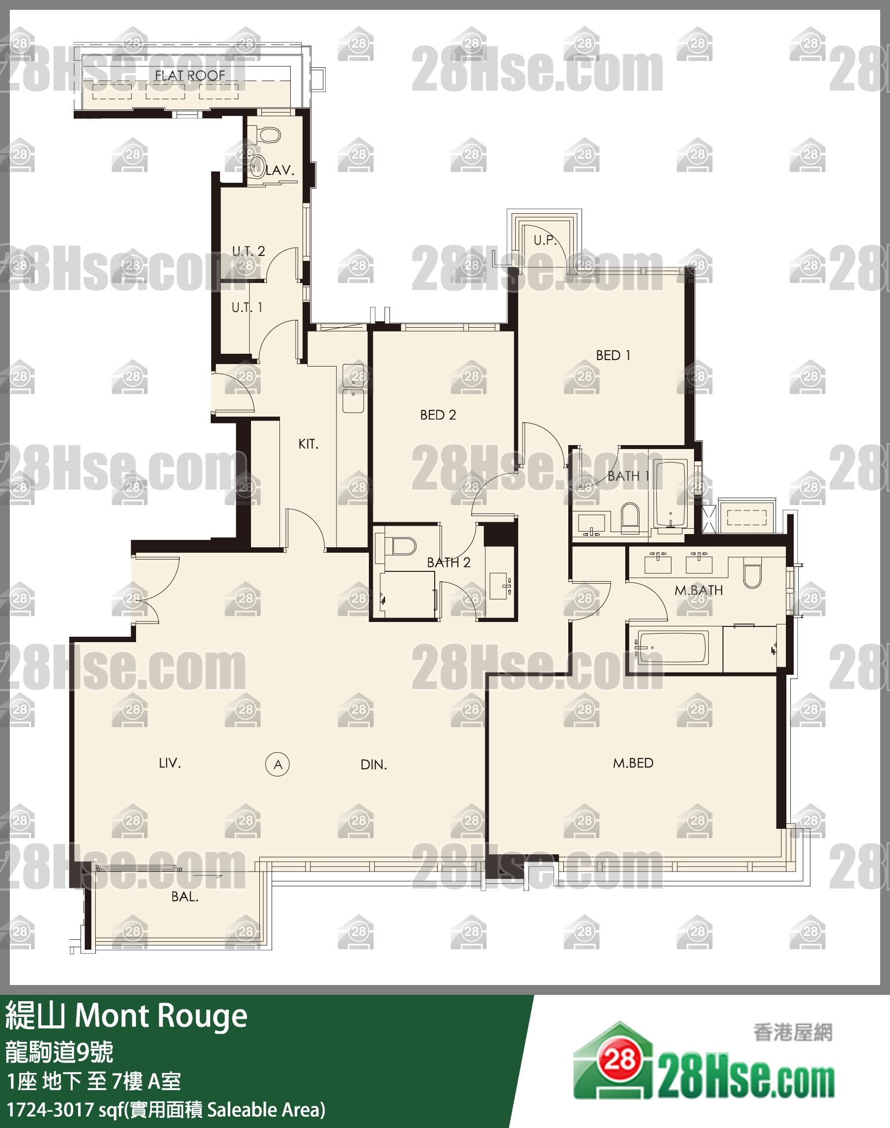 缇山 大厦 1座 7楼 A室 平面图