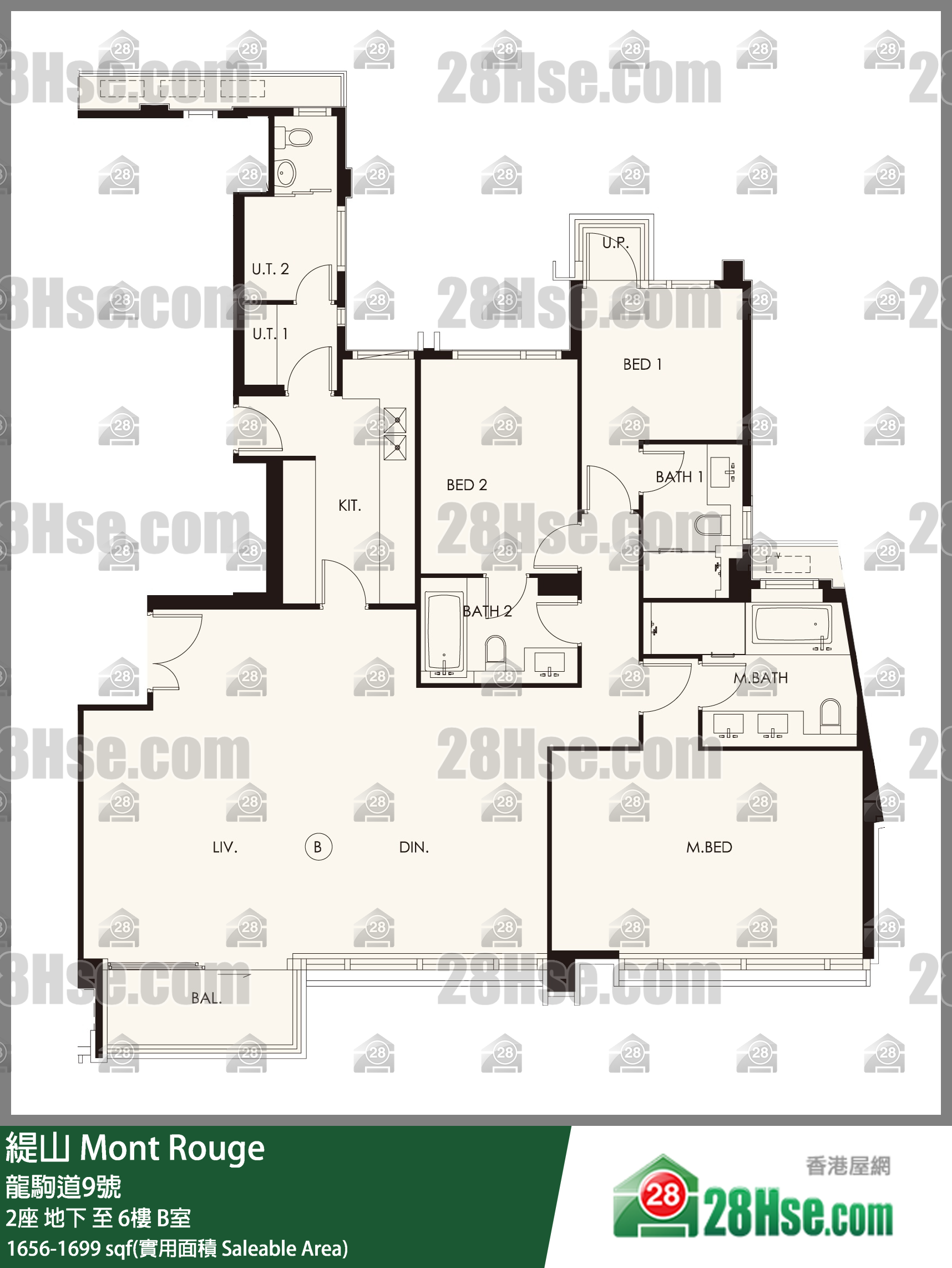 缇山 大厦 2座 B室 平面图