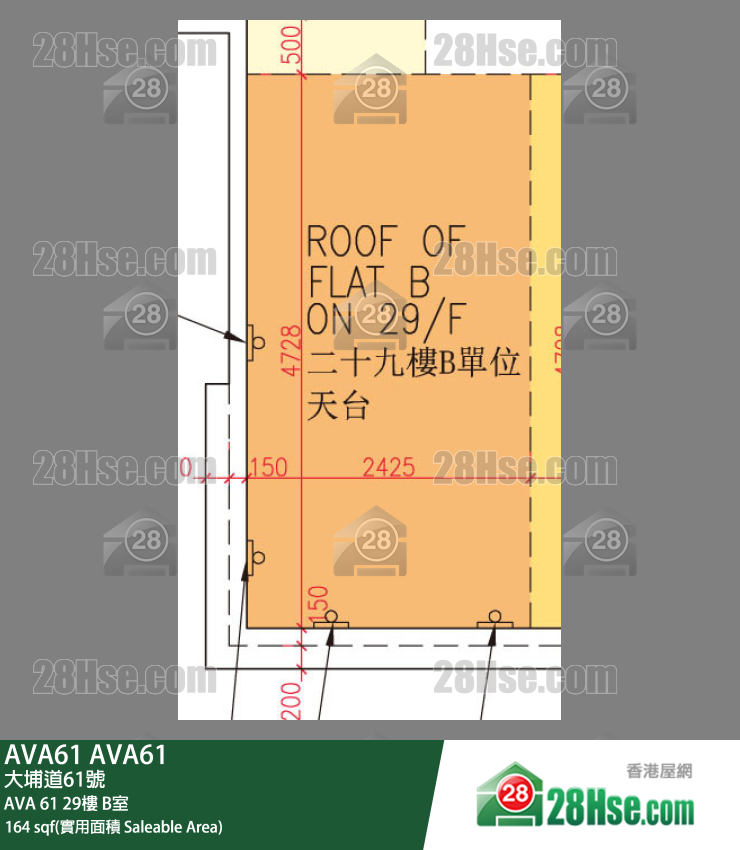 AVA 61 AVA 61 29楼 B室 平面图