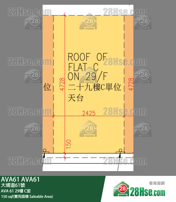 AVA61 单位平面图(由 28Hse 提供)