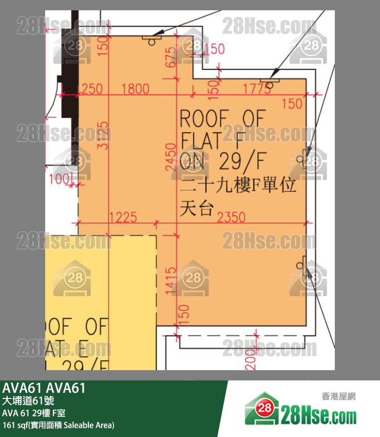AVA 61 AVA 6129樓 F室 平面圖