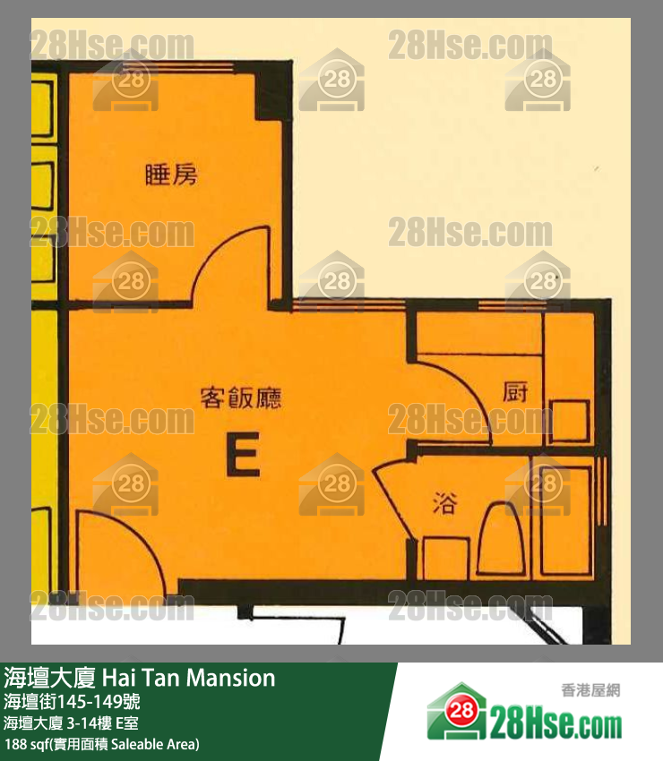 海壇大廈 海壇大廈14樓 E室 平面圖