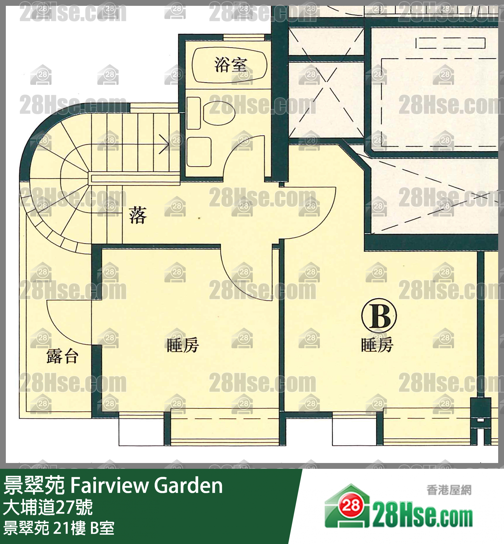 景翠苑 景翠苑21樓 B室 平面圖