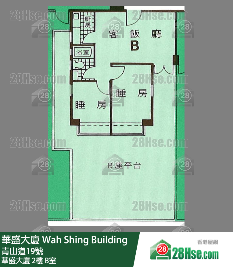 华盛大厦 华盛大厦2楼 B室 平面图