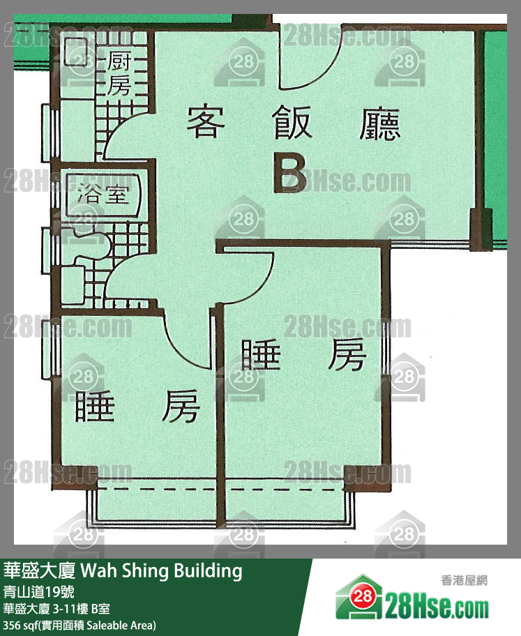 华盛大厦 华盛大厦5楼 B室 平面图