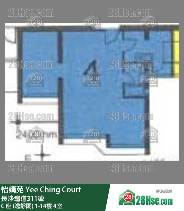 怡靖苑 C 座 (逸靜閣)5樓 4室 平面圖
