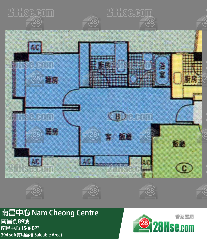 南昌中心 南昌中心15樓 B室 平面圖