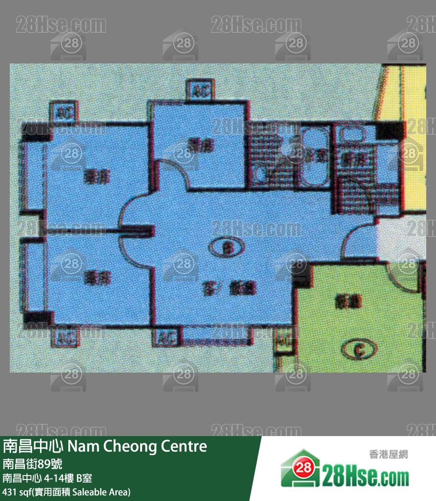 南昌中心 南昌中心6樓 B室 平面圖