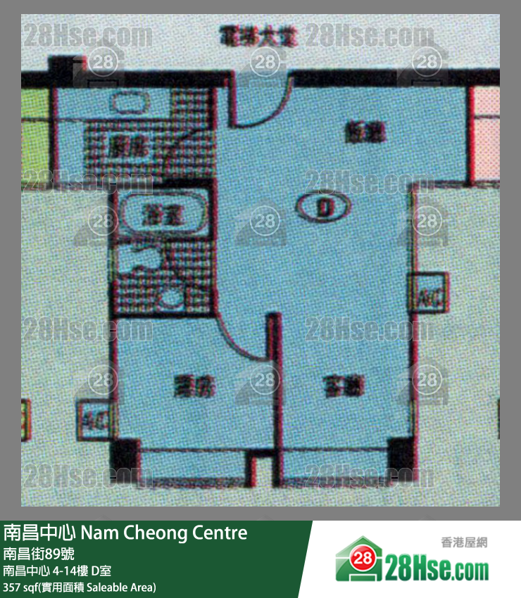 南昌中心 南昌中心 5樓 D室 平面圖