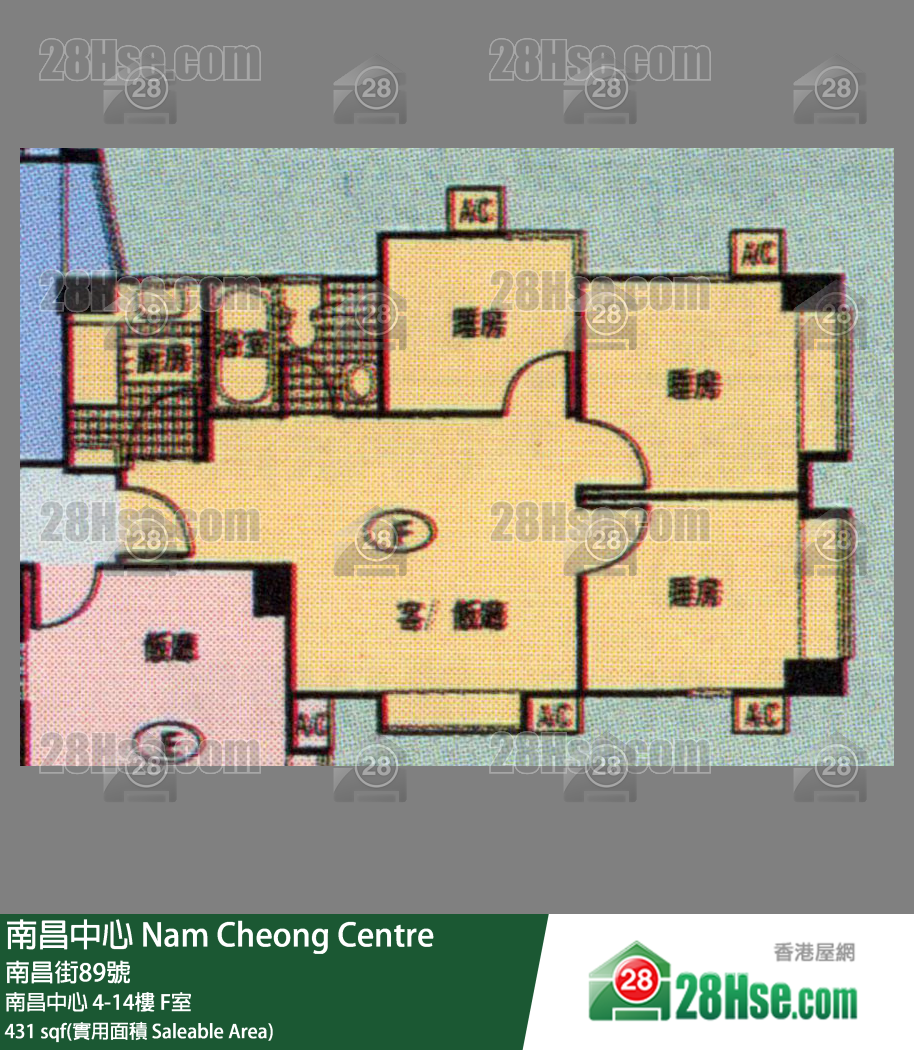 南昌中心 南昌中心4樓 F室 平面圖