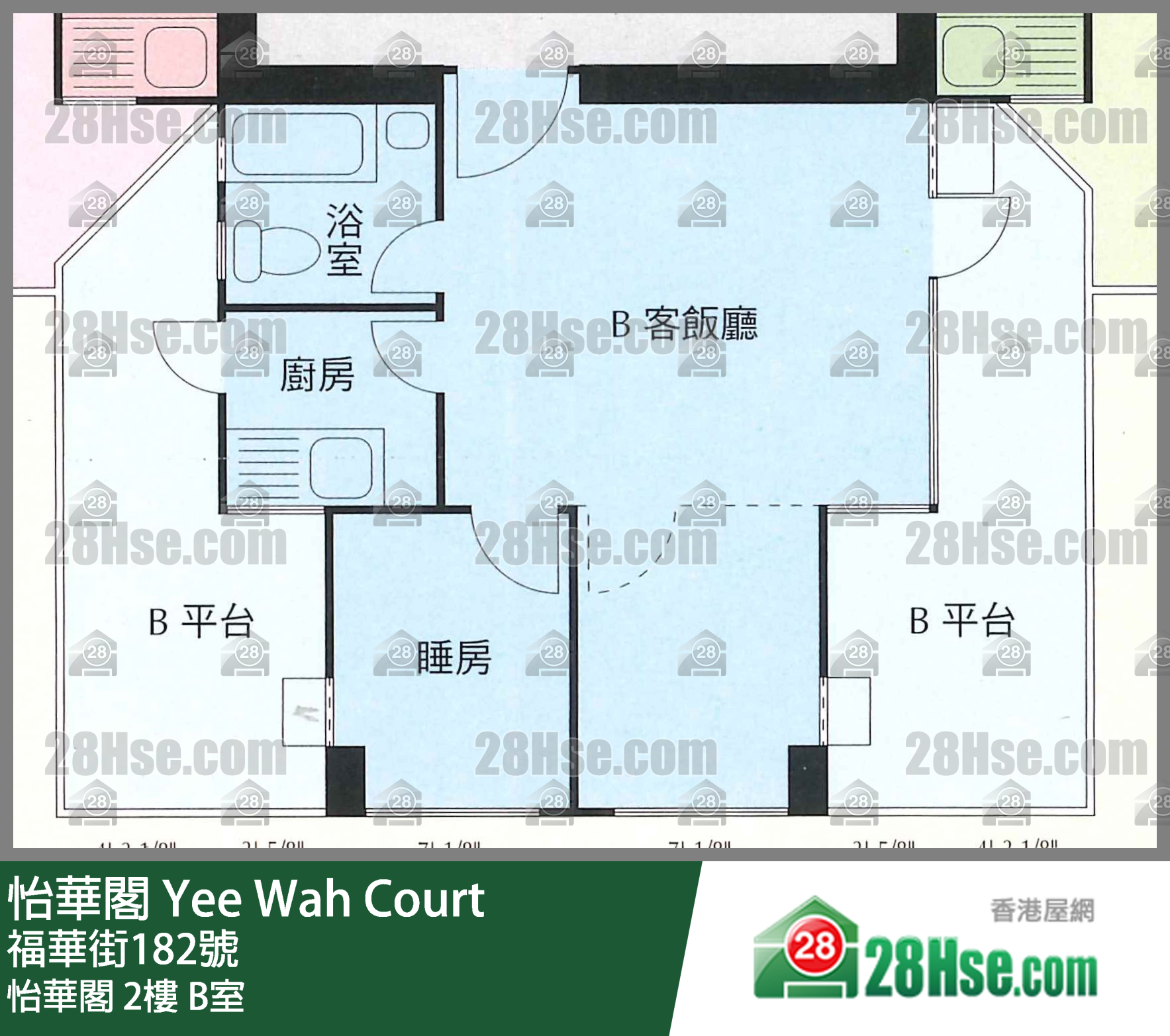 怡华阁 怡华阁2楼 B室 平面图