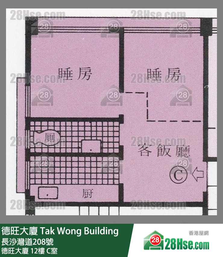 德旺大廈 德旺大廈12樓 C室 平面圖