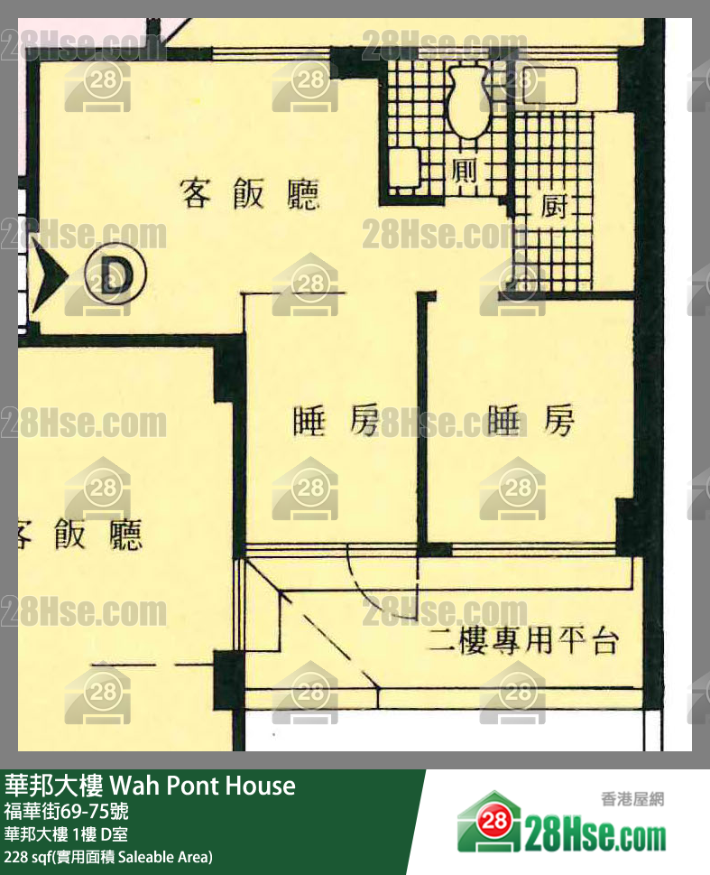 華邦大樓 華邦大樓 1樓 D室 平面圖