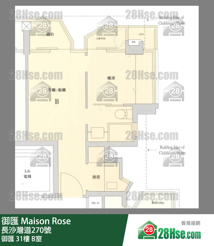 御匯 御匯 31樓 B室 平面圖