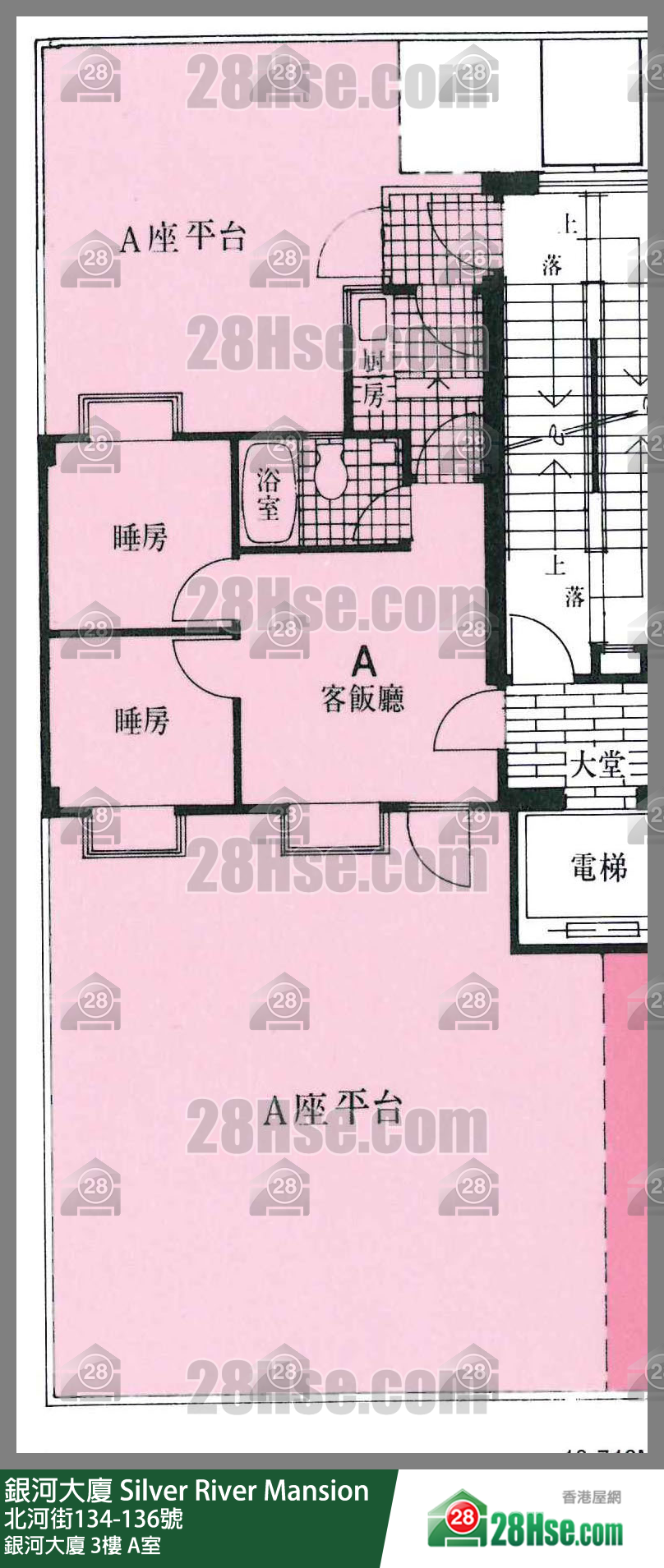 银河大厦 银河大厦3楼 A室 平面图