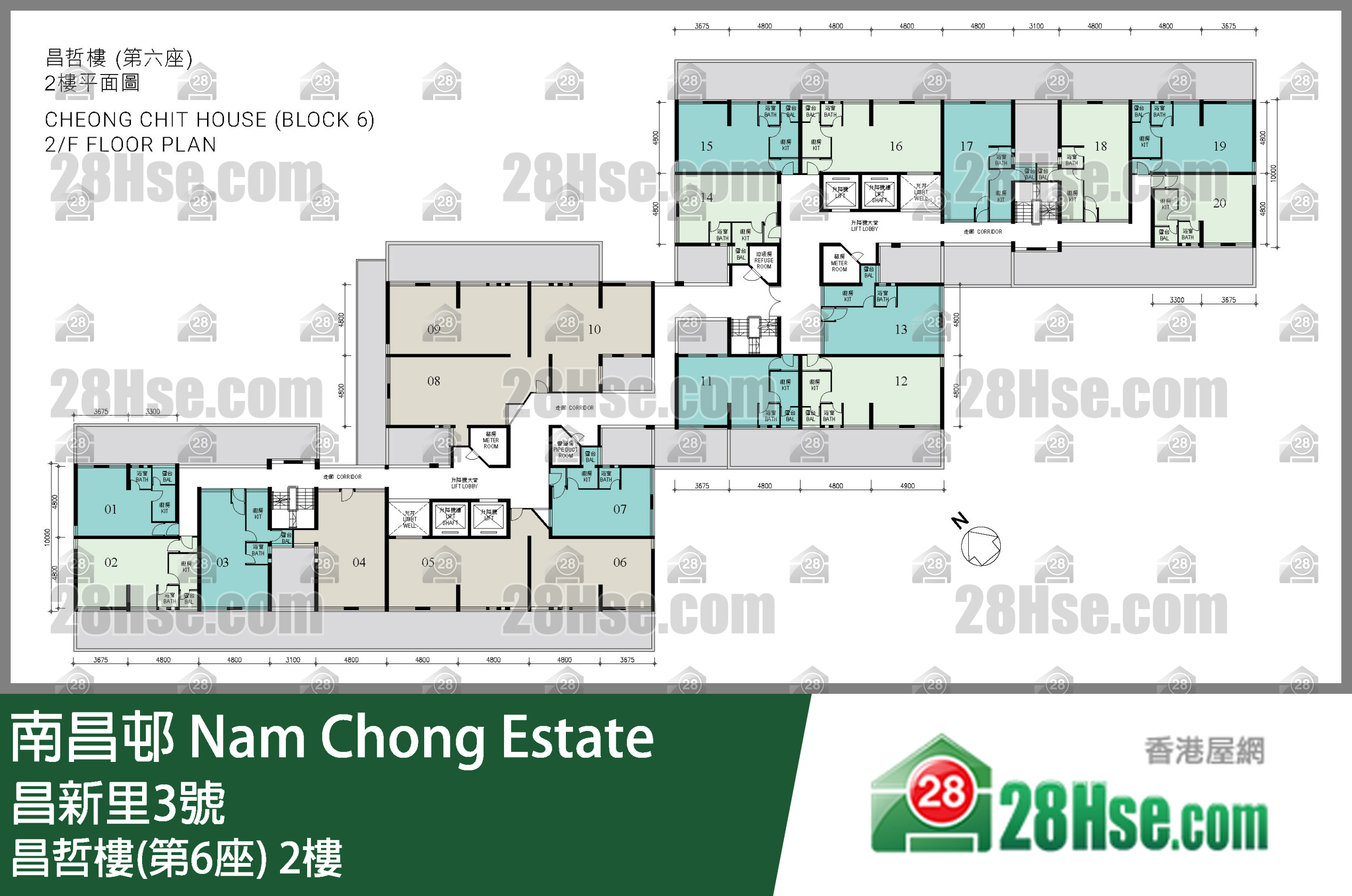 昌哲樓(第6座) 2樓 平面圖