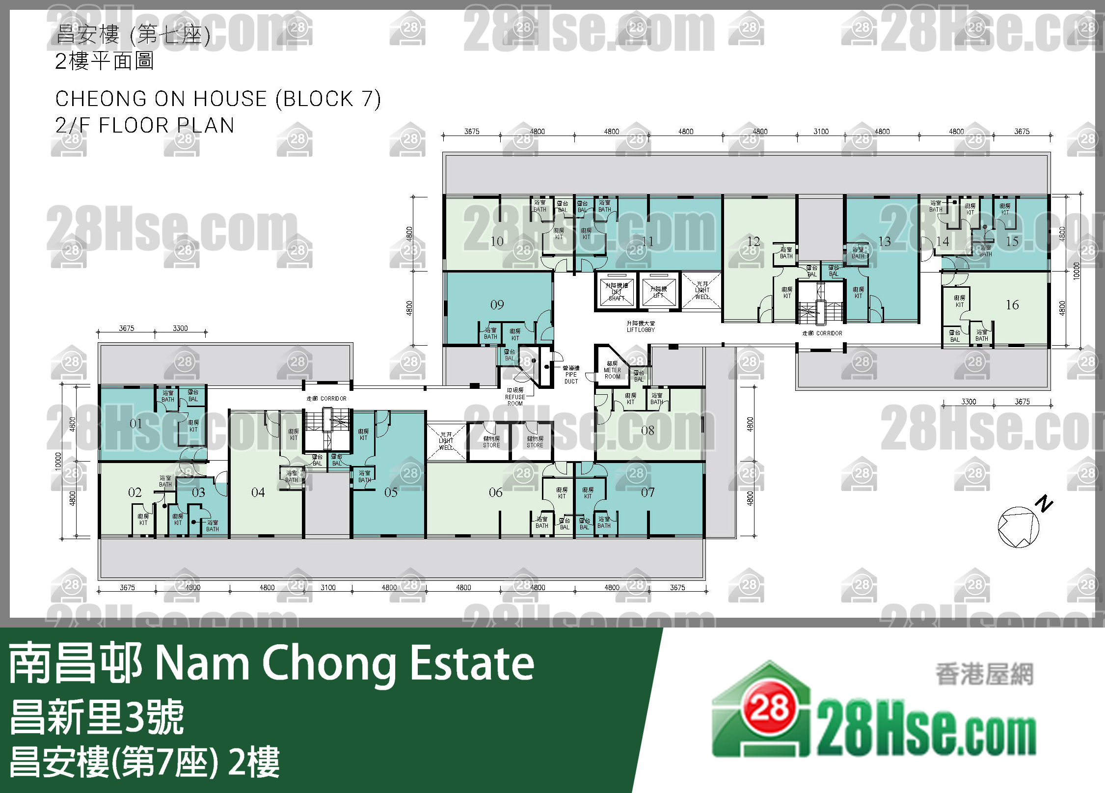 昌安樓(第7座) 2樓 平面圖