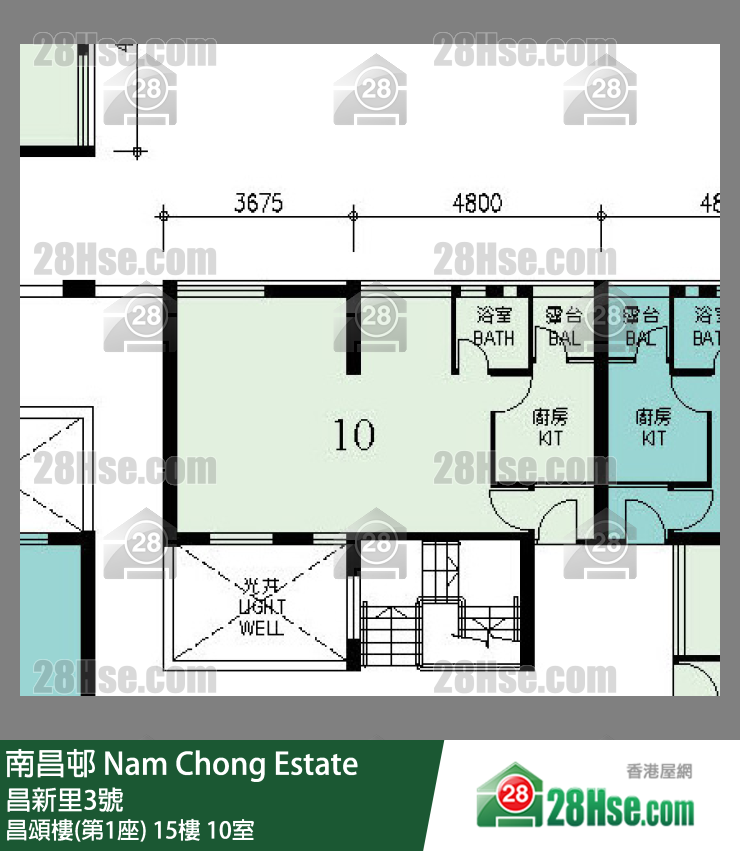 南昌邨 昌頌樓(第1座)15樓 10室 平面圖