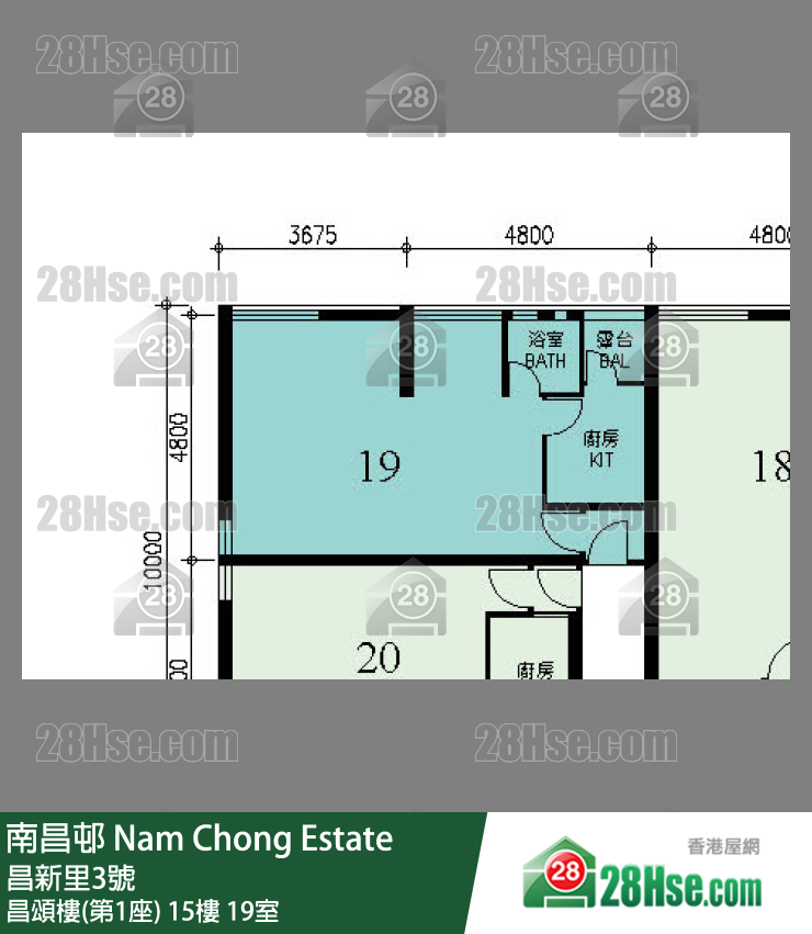 南昌邨 昌頌樓(第1座)15樓 19室 平面圖