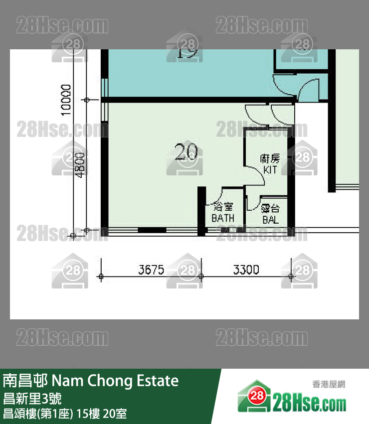 南昌邨 昌頌樓(第1座)15樓 20室 平面圖