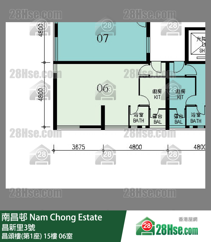 南昌邨 昌頌樓(第1座)15樓 06室 平面圖