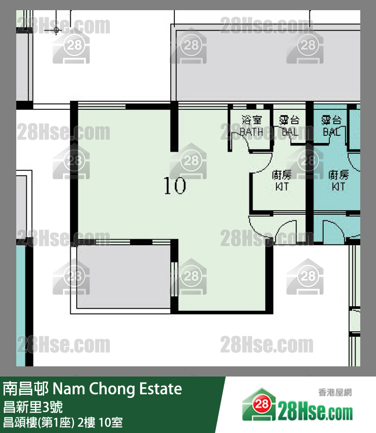 南昌邨 昌頌樓(第1座)2樓 10室 平面圖