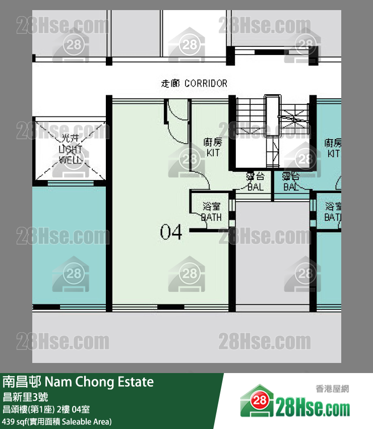 南昌邨 昌頌樓(第1座) 2樓 04室 平面圖