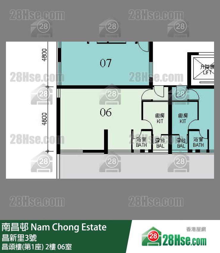 南昌邨 昌頌樓(第1座)2樓 06室 平面圖