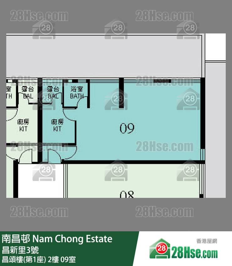 南昌邨 昌頌樓(第1座)2樓 09室 平面圖