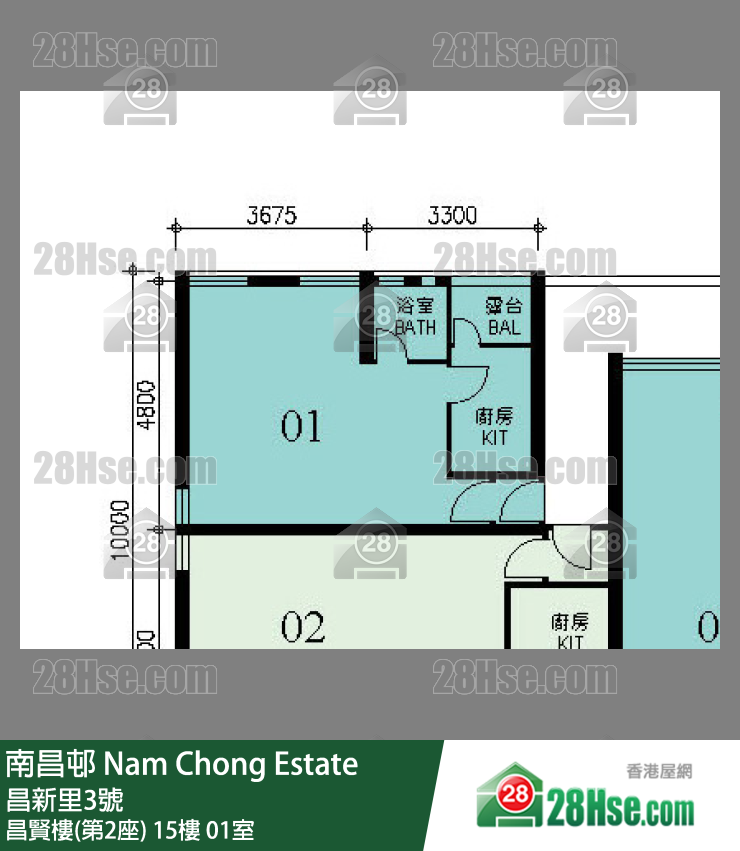 南昌邨 昌賢樓(第2座)15樓 01室 平面圖