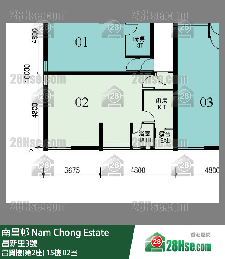 南昌邨 昌賢樓(第2座)15樓 02室 平面圖