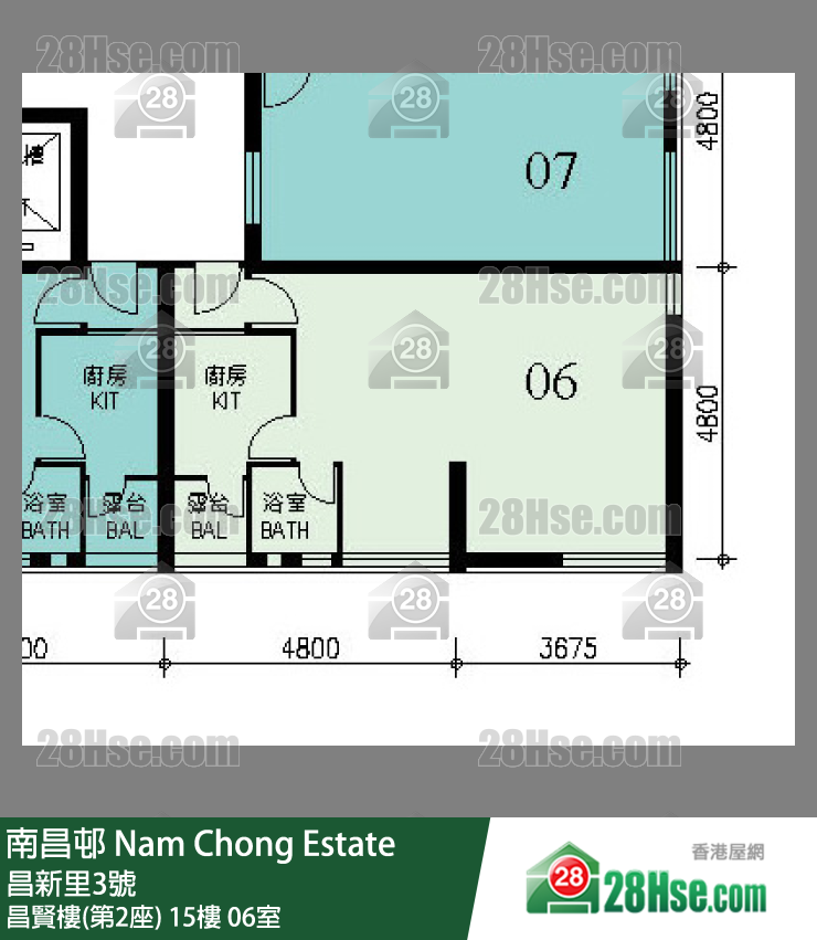 南昌邨 昌賢樓(第2座)15樓 06室 平面圖