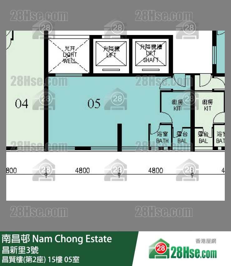 南昌邨 昌贤楼(第2座)15楼 05室 平面图